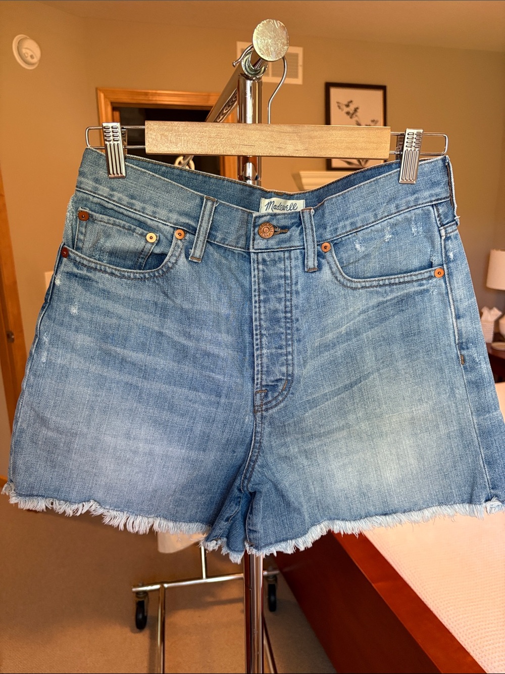 Madewell 11” High-Rise Denim Cutoff Shorts with 3” in seam